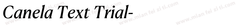 Canela Text Trial字体转换